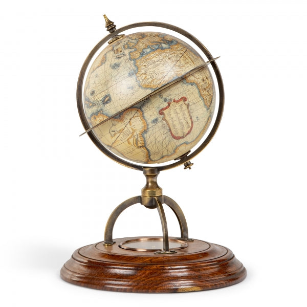 Globe with Compass on Stand