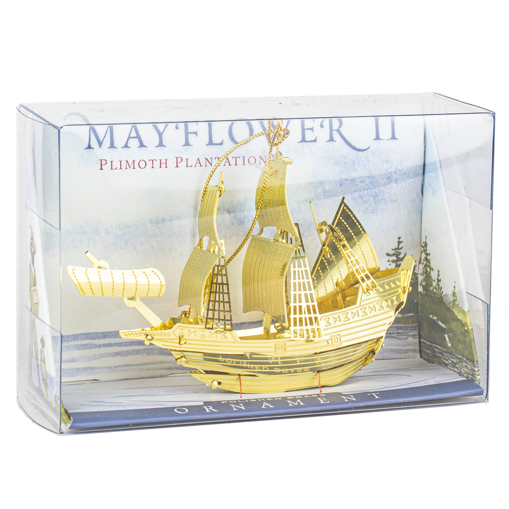 Mayflower II Brass 3D Ornament