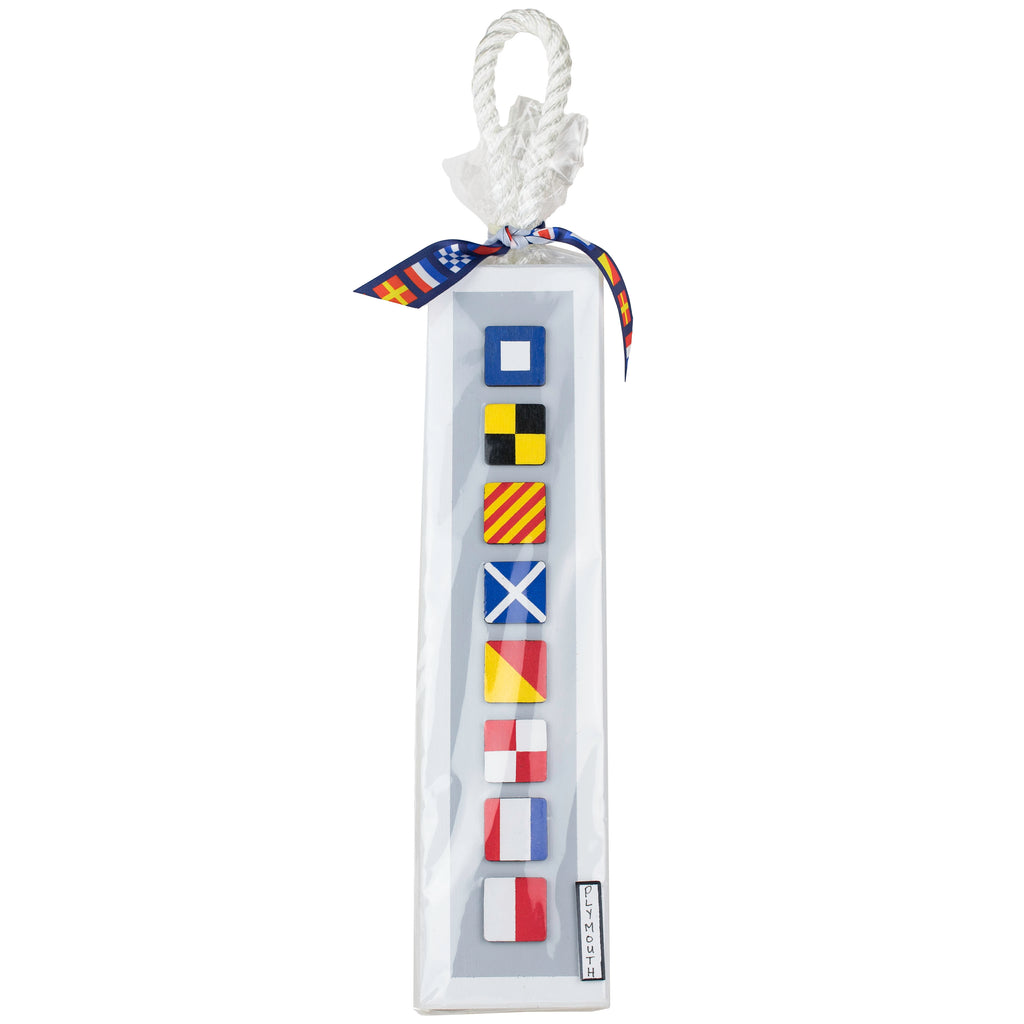 Plymouth Nautical Flag Doorknob Hanger