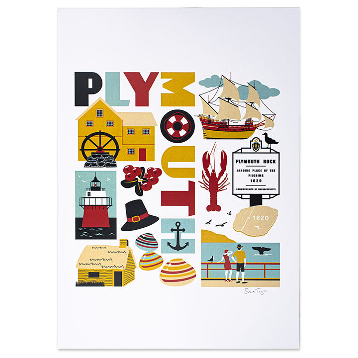 Plymouth Typographic Print