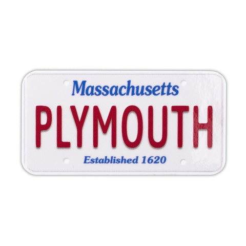 Plymouth Massachusetts License Plate Sticker