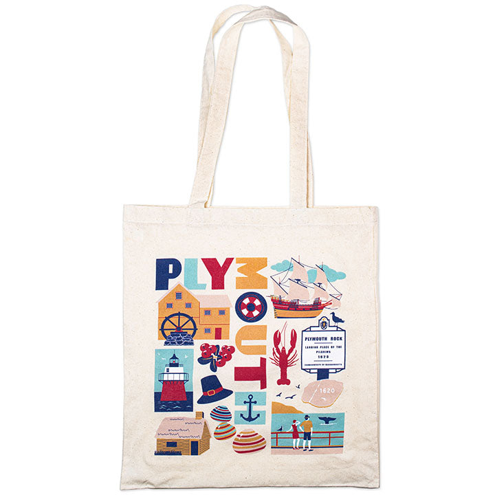 Plymouth Typographic Tote Bag