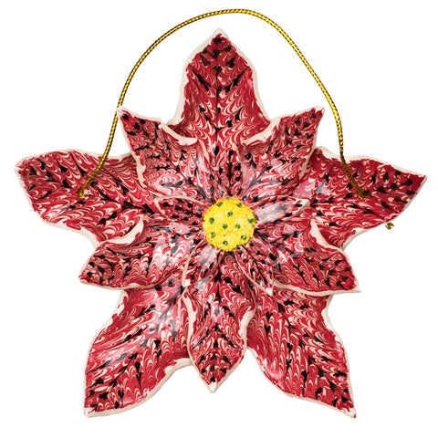 Poinsettia Slipware Ornament